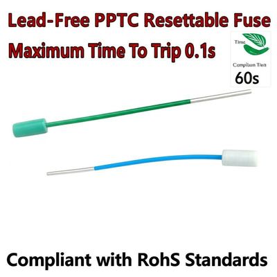 Lead-Free PPTC Resettable Fuse Maximum Time To Trip 0.1s 60s Compliant with Rohs Standards