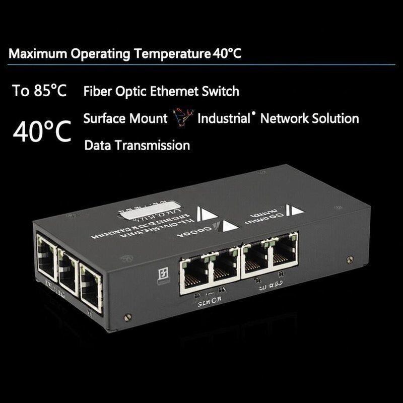 Maximum Operating Temperature 40°C To 85°C Fiber Optic Ethernet Switch Surface Mount Industrial Network Solution Data Transmission